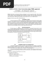 RGB To Ycbcr Color Conversion Using VHDL Approach: E. Prathibha, Dr.A.Manjunath, Likitha.R