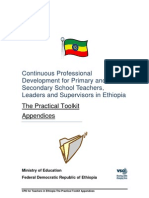 Continuous Professional Development For Primary and Secondary School Teachers, Leaders and Supervisors in Ethiopia