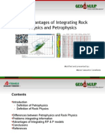 The Advantages of Integrating Rock Physics and Petrophysics: Modified and Presented By: Masiel Saavedra Castañeda