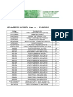 Lista de Precios Mayorista Mayo 2012 - Iva Incluido: Código Descripción (C) Stock