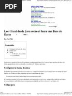 Leer Excel Desde Java Como Si Fuera Una Base de Datos