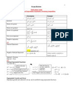 Math Study Guide Notes For Final Exam MCR3U Grade 11 Functions