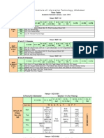 Final B.tech and M.tech. Time Table For Jan-Jun2012