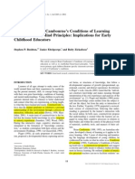 Cambourne Constructivism Brain Research and Conditions of Learning