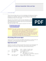 IBM Mainframe Assembler - Hints and Tips