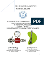 A Study Related To Measuring, Indicating and Controlling Instruments in Industrial Processes-SRF Malanpur