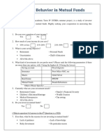 Investor Behaviour in Mutual Funds Questionnaire