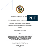 Sistema Automatizado de Expulsión en Una Máquina Inyectora