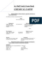 The Chemical Earth: Chemistry Half Yearly Exam Study