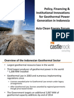 Mike Crosetti - Policy, Financing and Institutional Innovations For Geothermal Energy Generation in Indonesia