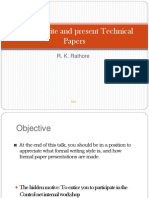 How To Write and Present Technical Papers: R. K. Rathore