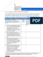 Template: Student Blogging Checklist - Pedagogic Preparations