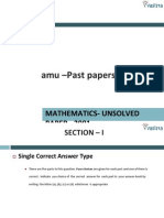 Amu - Past Papers: Mathematics-Unsolved PAPER - 2001