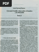 Giovanni Gentile Ideas Sobre El Hombre y La Educacion