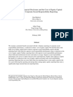 Voluntary Non-Financial Disclosure and The Cost of Equity Capital: The Case of Corporate Social Responsibility Reporting