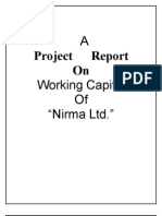 A Project Report of Working Capital of Nirma