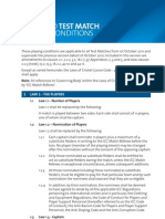 Test Cricket Match Rules