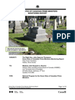 John Sparrow Thompson Grave Site Monitoring Report 2011