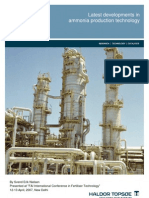 Latest Developments in Ammonia Production Technology