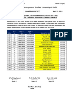 General Waitlist Results Final Notice - 2012