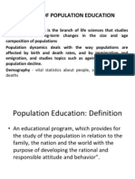 Dynamics of Population Education