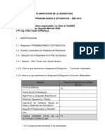 Planificacion de Probabilidades y Estadistica