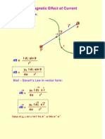  Formulae Magnetic Effect of Current