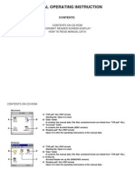 Manual Operating Instruction: Contents On Cd-Rom Acrobat Reader Screen Display How To Read Manual Data