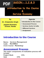 Introduction To The Course: by Dr. Nripendra Singh Jaypee Business School, Noida Agenda