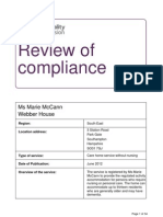 Review of Compliance: Ms Marie Mccann Webber House