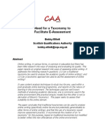 The Need For A Taxonomy To Facilitate E-Assessment