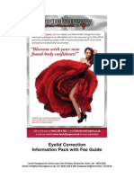 Upper and Lower Eyelid Correction Information Pack With Fee Guide