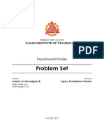 Experimental Design Problem Set I