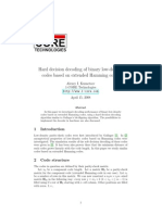 Hard Decision Decoding of Binary Low-Density Codes Based On Extended Hamming Codes