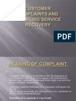 Customer Complaints and Service Recovery