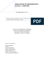 Corrosion Behaviour of Orthodontic Alloys - A Review: Faculty of Dental Sciences