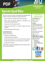 Operate Quad Bikes: Courses Commercial