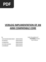 Verilog Implimentation of An Arm Compatable Core