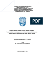 Estrés Laboral en Directivos de Entidad Bancaria