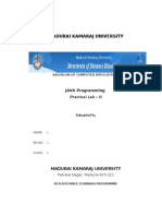 Madurai Kamaraj University: JAVA Programming