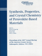 Synthesis, Properties, and Crystal Chemistry of Perovskite-Based Materials: Proceedings of the 106th Annual Meeting of The American Ceramic Society, Indianapolis, Indiana, USA 2004