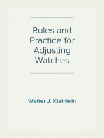 Rules and Practice for Adjusting Watches