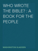 Who Wrote the Bible? : a Book for the People