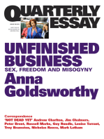 Quarterly Essay 50 Unfinished Business: Sex, Freedom and Misogyny