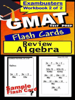 GMAT Test Prep Algebra Review--Exambusters Flash Cards--Workbook 2 of 2: GMAT Exam Study Guide