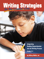 Writing Strategies for the Common Core: Integrating Reading Comprehension into the Writing Process, Grades 3-5