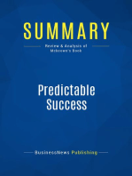 Predictable Success (Review and Analysis of Mckeown's Book)