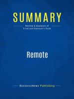 Remote (Review and Analysis of Fried and Hansson's Book)