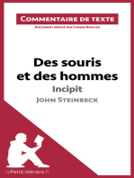 Des souris et des hommes - Incipit - John Steinbeck (Commentaire de texte): Document rédigé par Carine Roucan