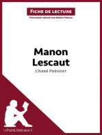 Manon Lescaut de L'Abbé Prévost (Fiche de lecture): Analyse complète et résumé détaillé de l'oeuvre